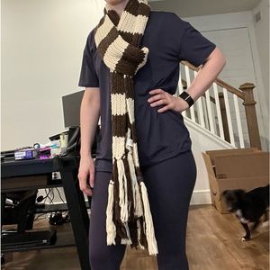 Oversized knit scarf